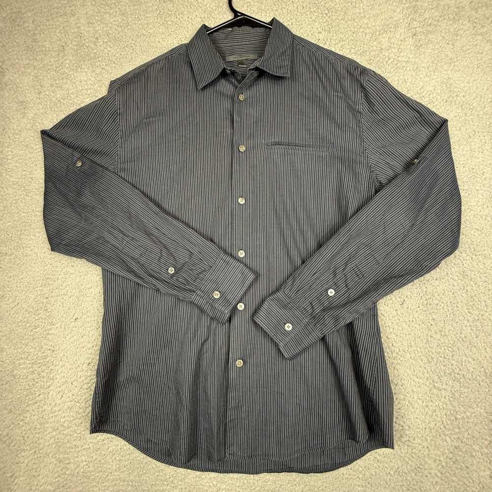 John Varvatos Men's Medium Pinstripe Long Sleeve‎ Button Up Shirt